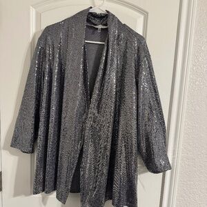 KASPER Silver glitter jacket